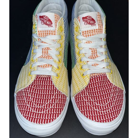 VANS Mens 11 Classic Sk8-Mid PRIDE LGBTQ+ Rainbow Skate Colorblock Sneaker NEW - Picture 10 of 10